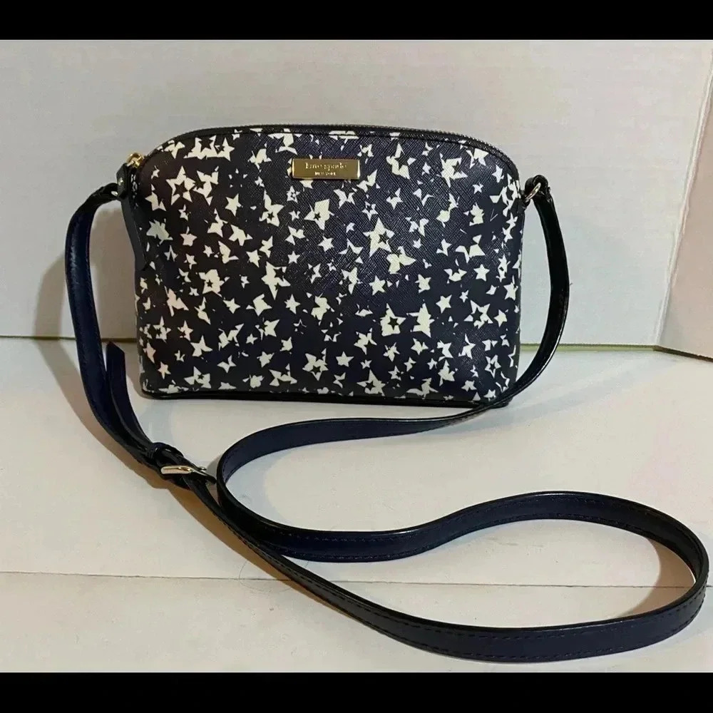 Kate spade print canvas crossbody handbag